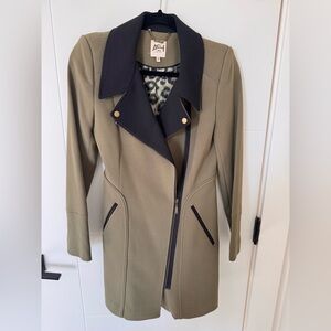 Ash New York moto asymmetrical pea coat size Small